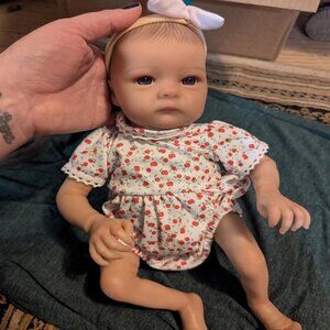 🆕16inch Soft Cloth Body Newborn Baby Poseable Limbs Reborn Real Life Baby Girls